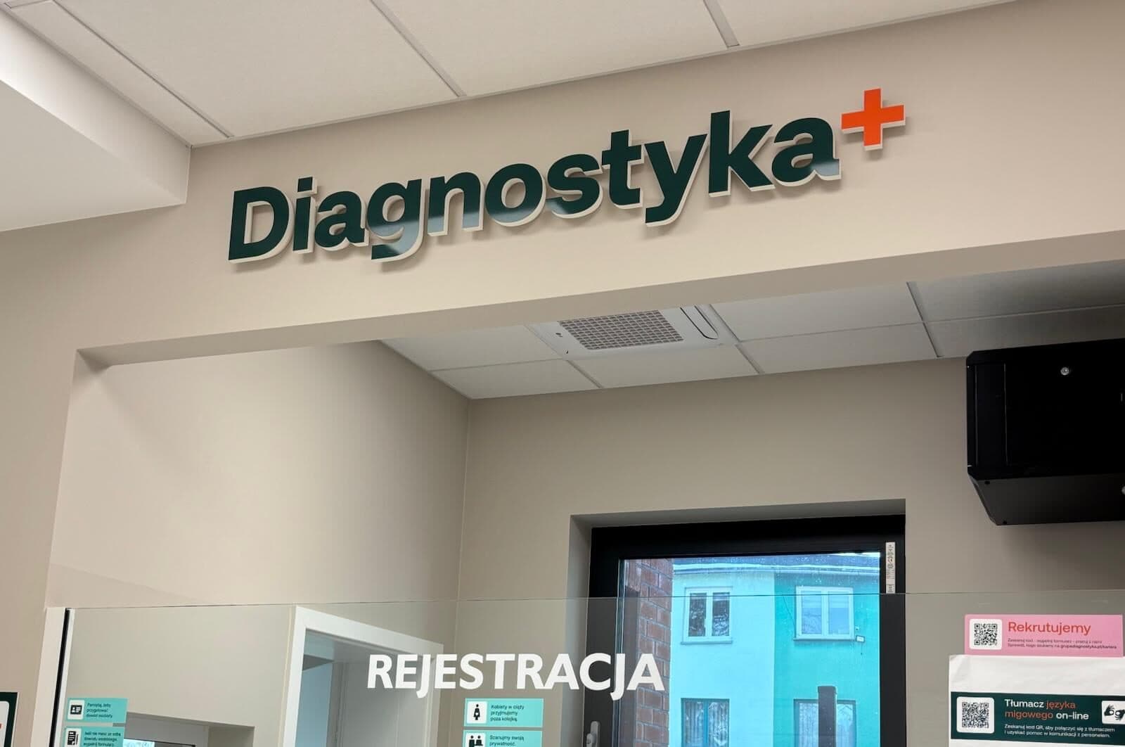 Litery 3D Diagnostyka w punkcie pobrań